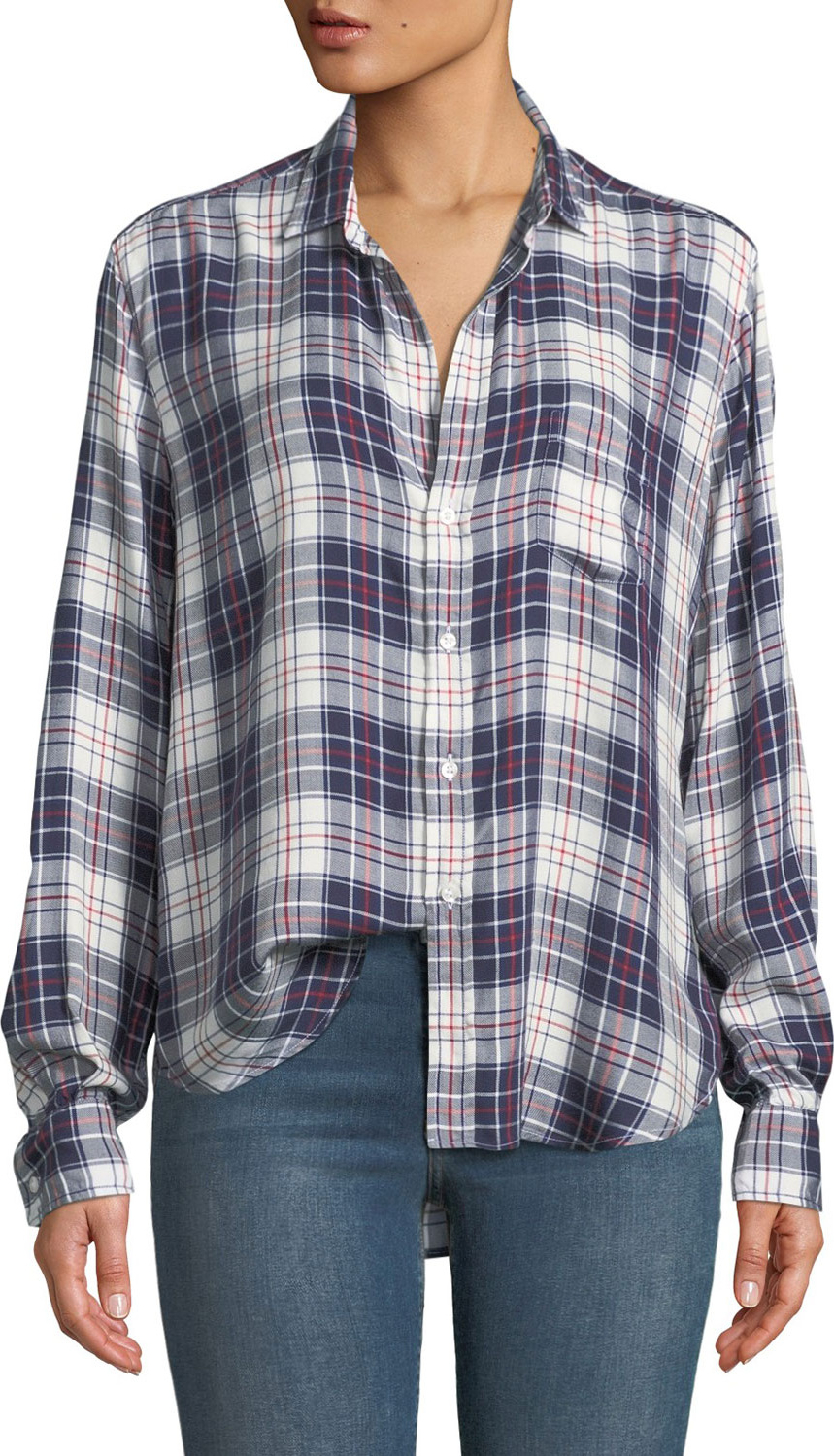 Frank & Eileen Eileen Plaid Long-Sleeve Button-Down Top