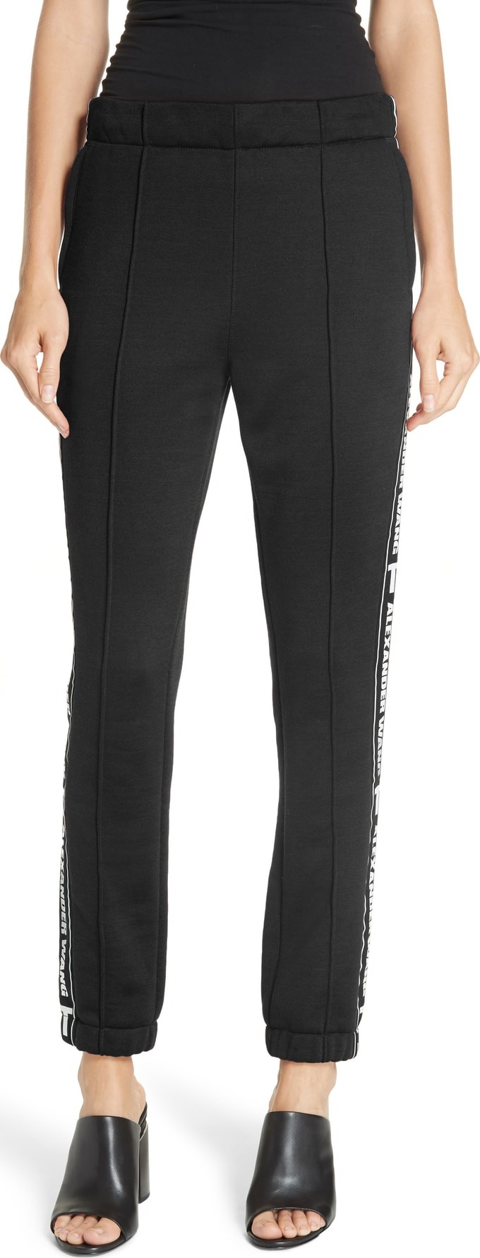 T By Alexander Wang Logo French Terry Track Pants