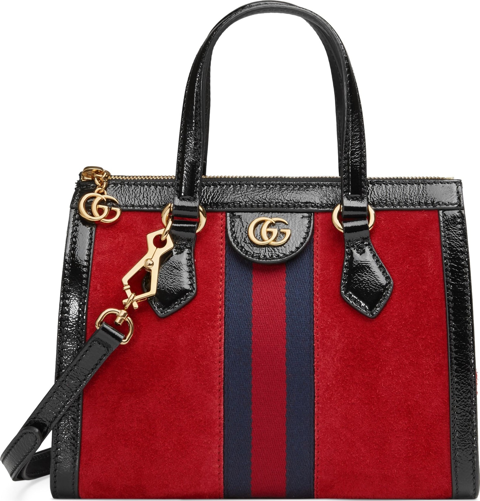 Gucci Small Ophidia House Web Suede Satchel
