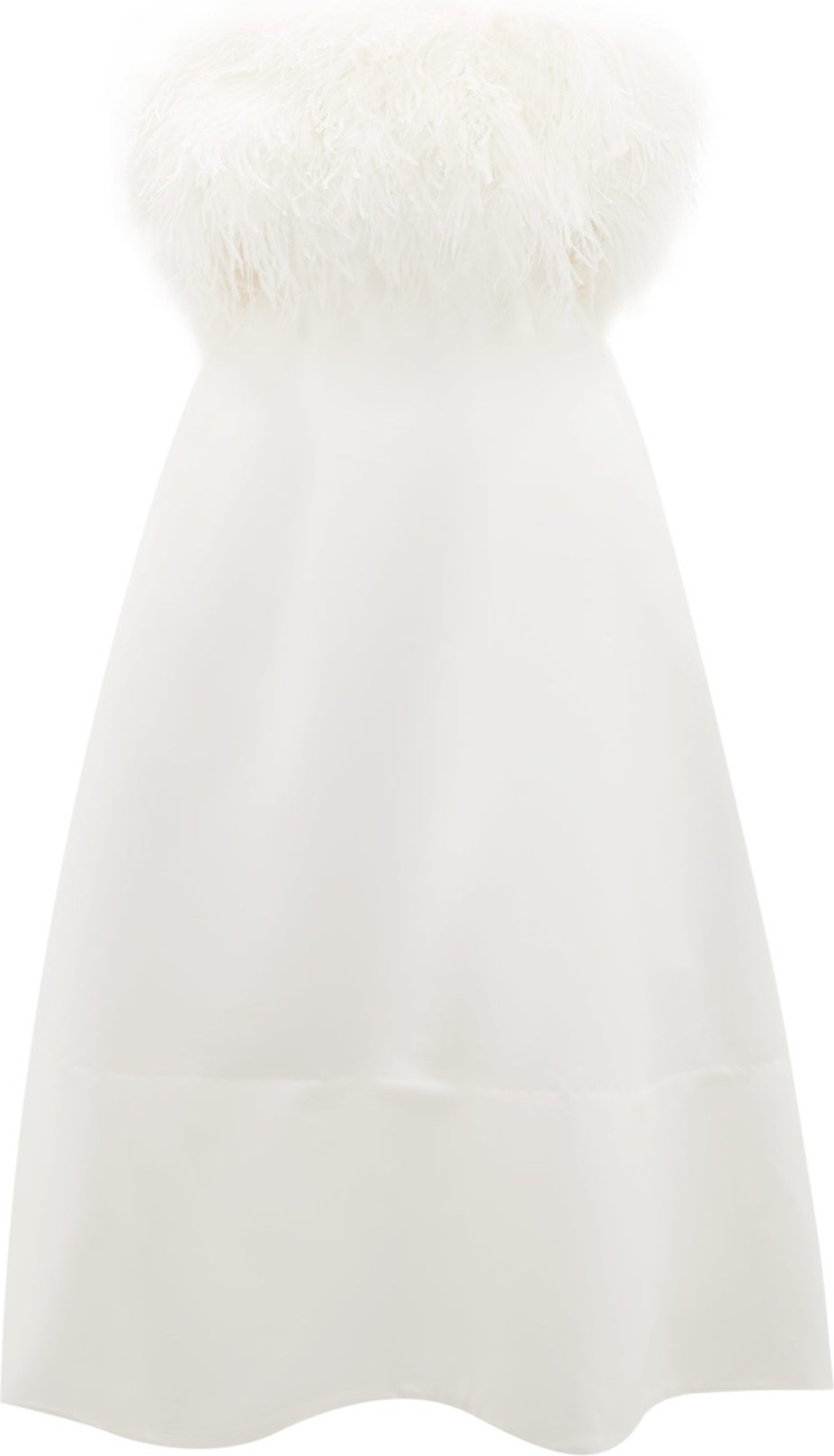 Richard Quinn Feather-bodice duchess-satin dress