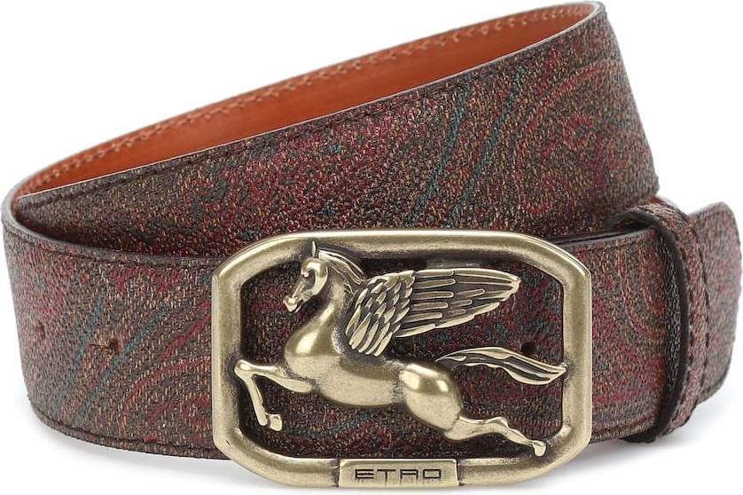 Etro Pegaso paisley jacquard belt