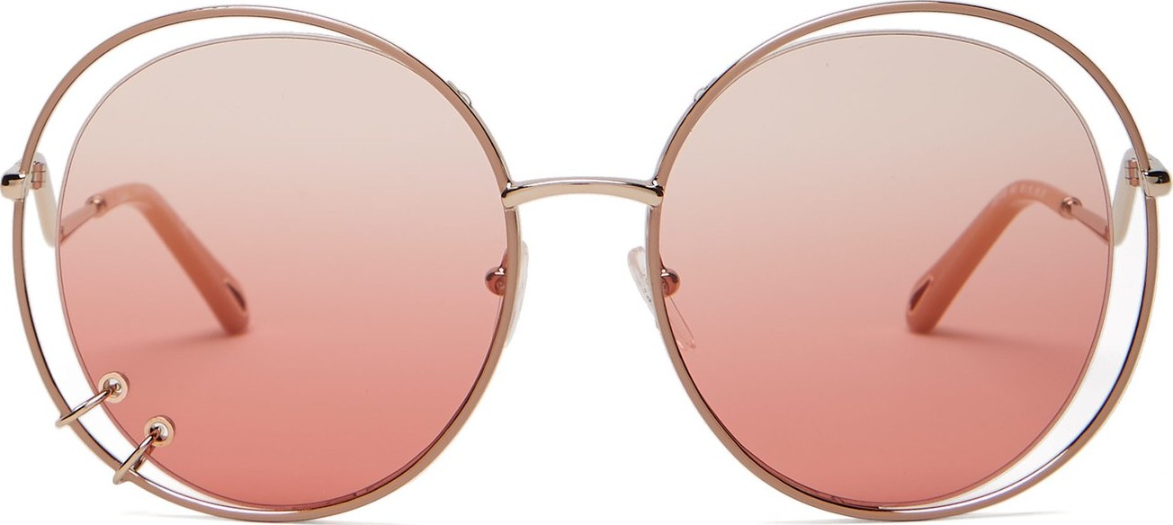 Chloe Carlina oversized round sunglasses