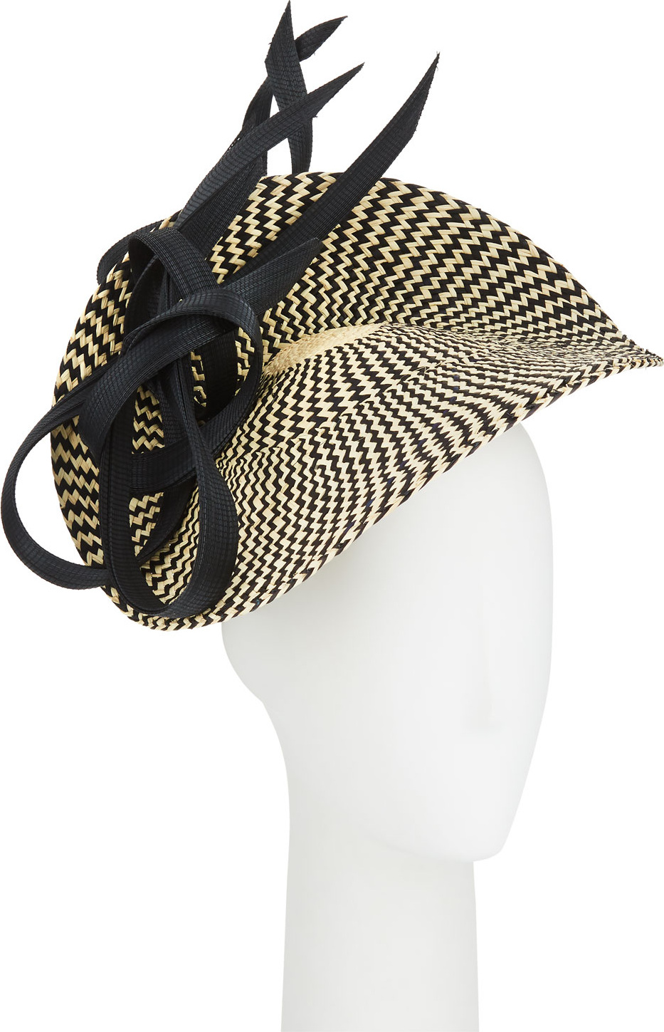 Jane Taylor Fernanda Two-Tone Asymmetric Twist Hat