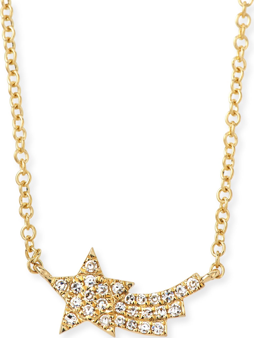 EF Collection 14k Diamond Shooting Star Necklace