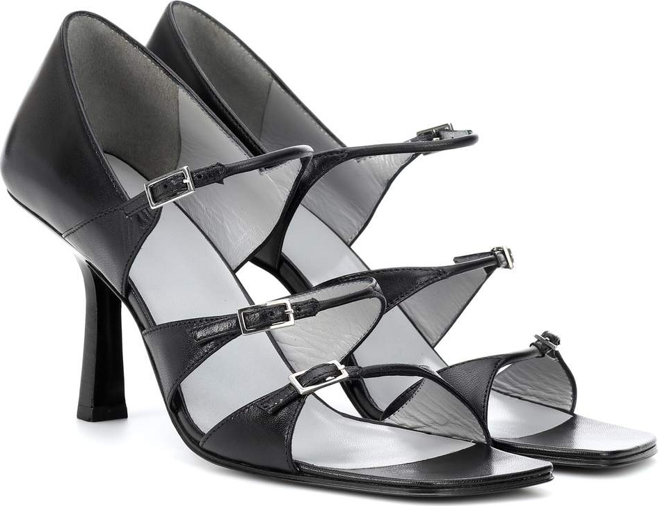 THE ROW Three Buckles leather sandals