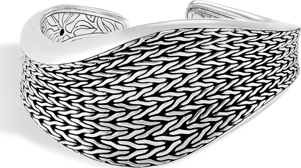 John Hardy Classic Chain Wave Kick Cuff Bracelet