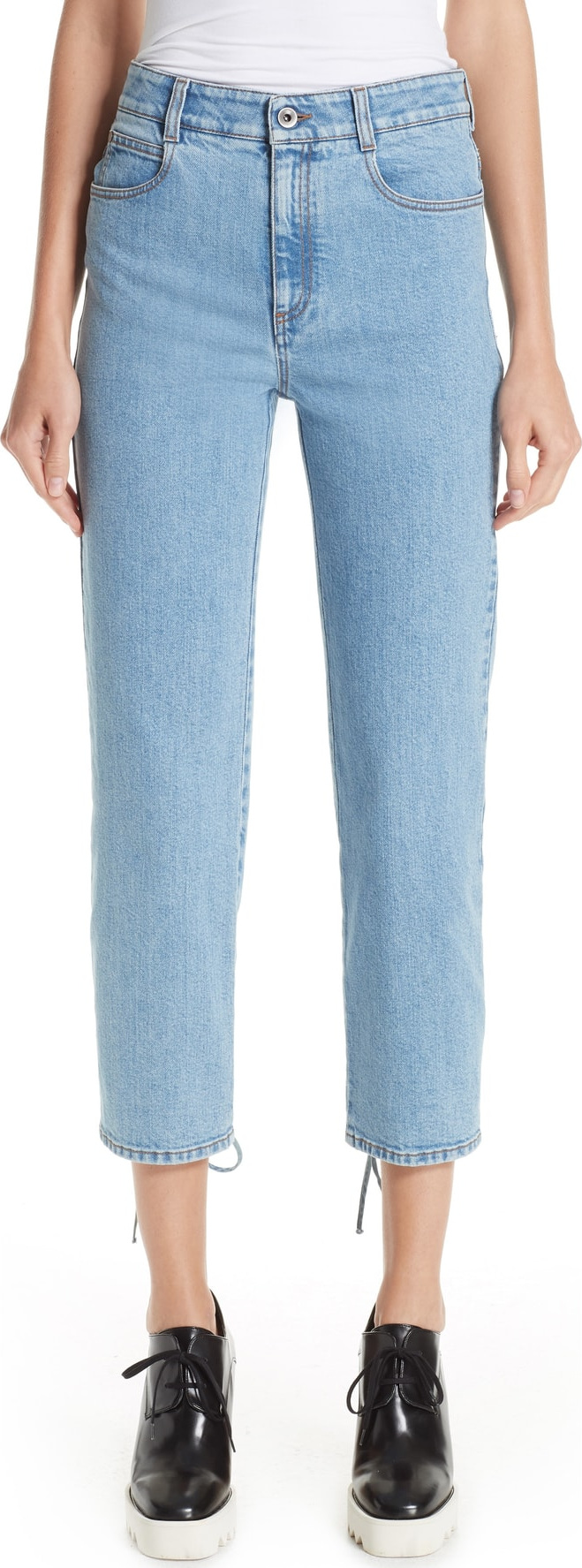 Stella McCartney Lace-Up Crop Jeans