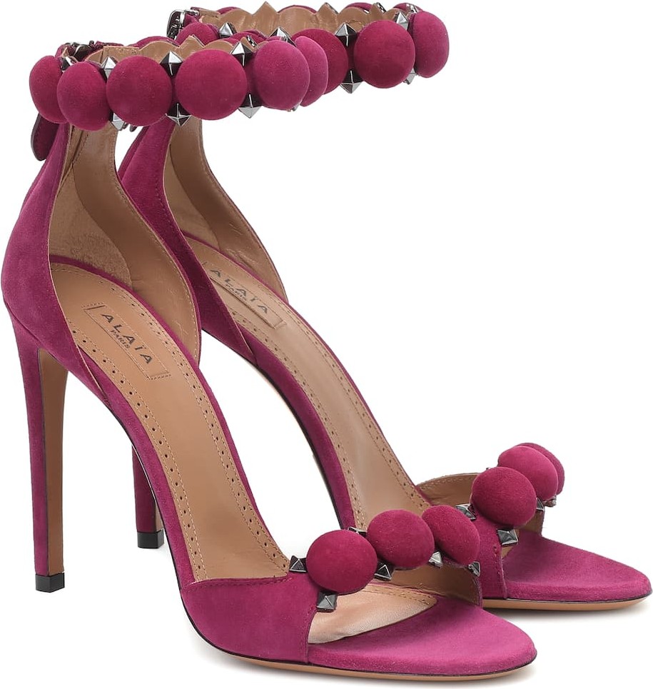 Alaïa Studded suede sandals