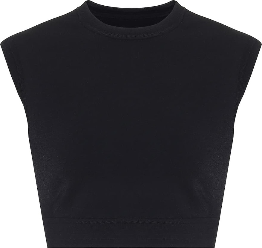 Alaïa Stretch-knit crop top