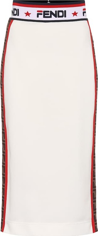 Fendi FENDI MANIA jersey pencil skirt