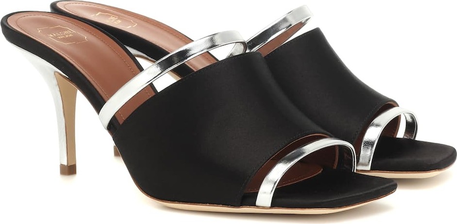 Malone Souliers Laney satin and leather sandals