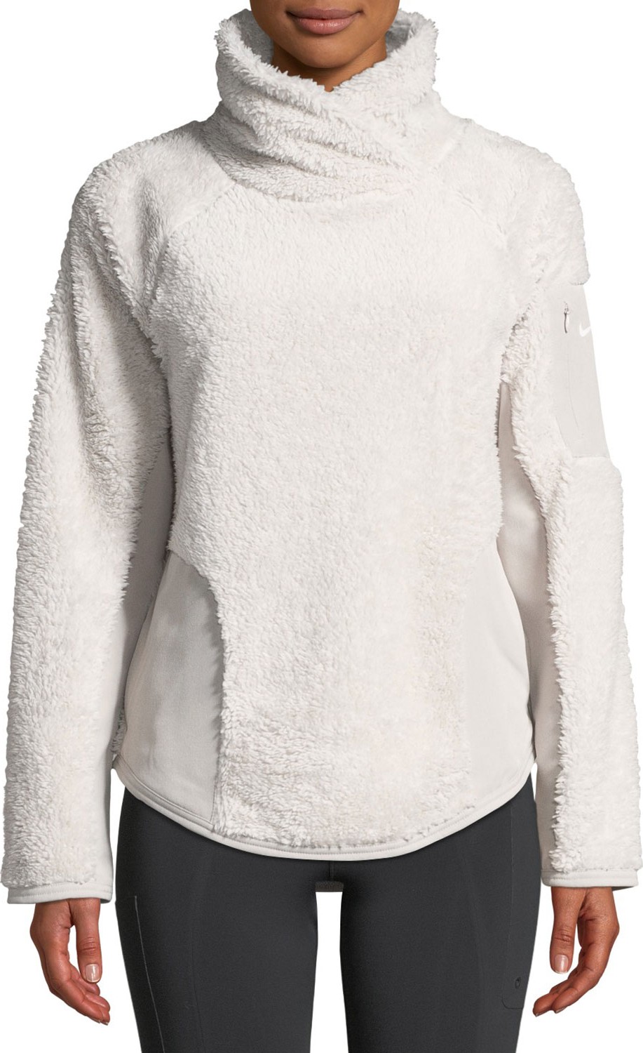 Nike Stand-Collar Sherpa Pullover Active Top