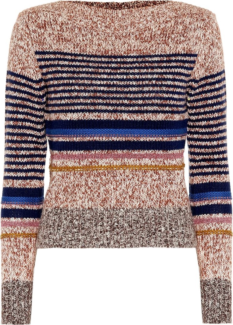 See By Chloé Striped cotton-blend sweater