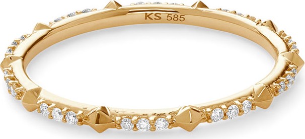 Kendra Scott 14k Gold Astrid Diamond & Stud Ring