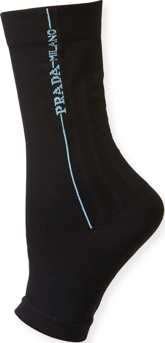 Prada Open-Toe Logo Knit Socks