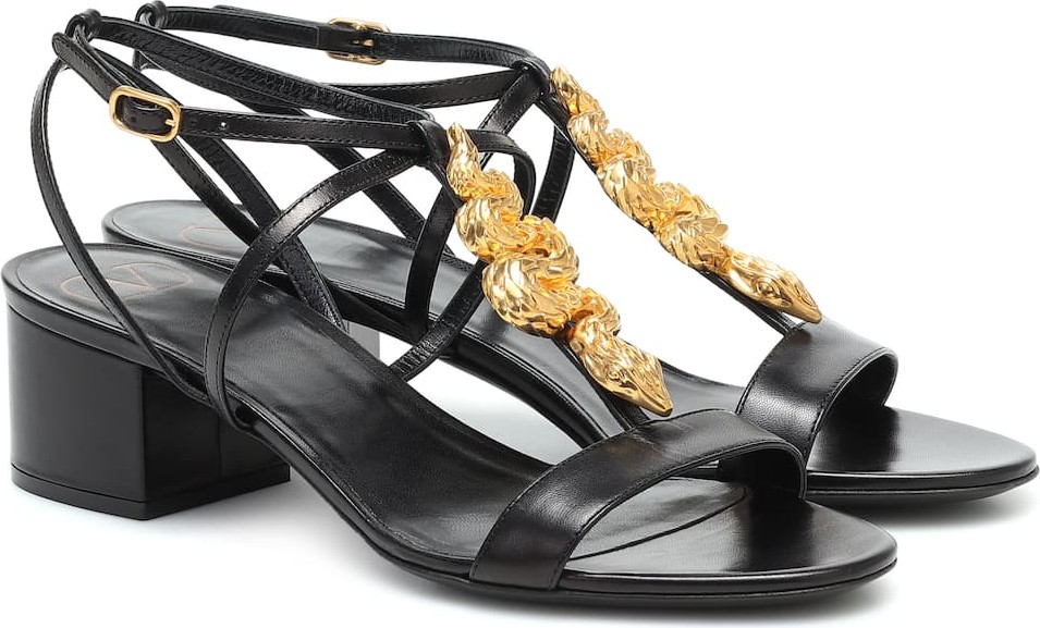 Valentino Valentino Garavani embellished leather sandals