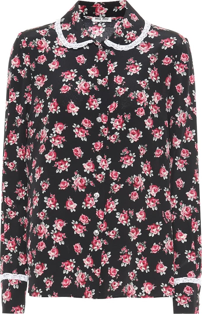 Miu Miu Floral silk shirt