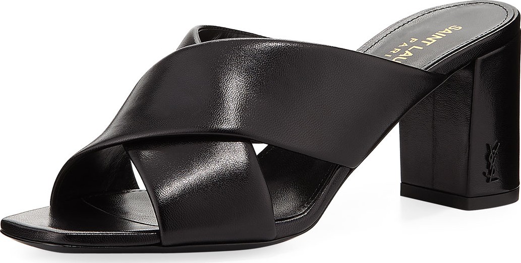 Saint Laurent Loulou Leather Mule Sandal