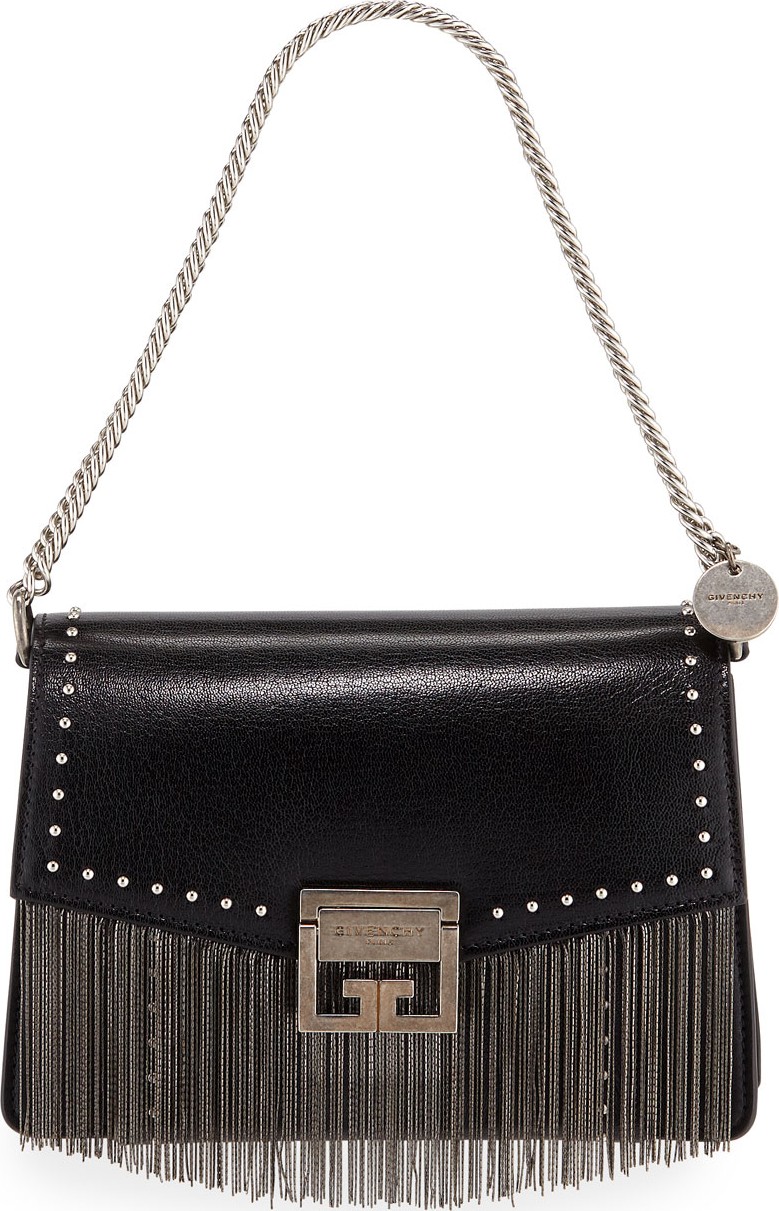 Givenchy GV3 Small Fringed Leather Crossbody Bag