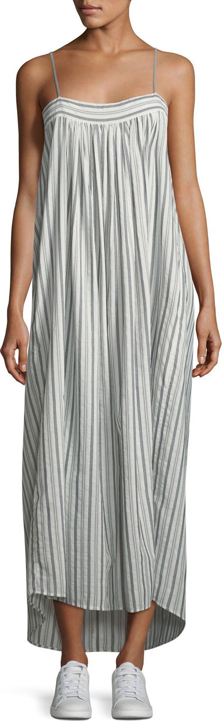 Vince Striped Sleeveless Column Maxi Dress