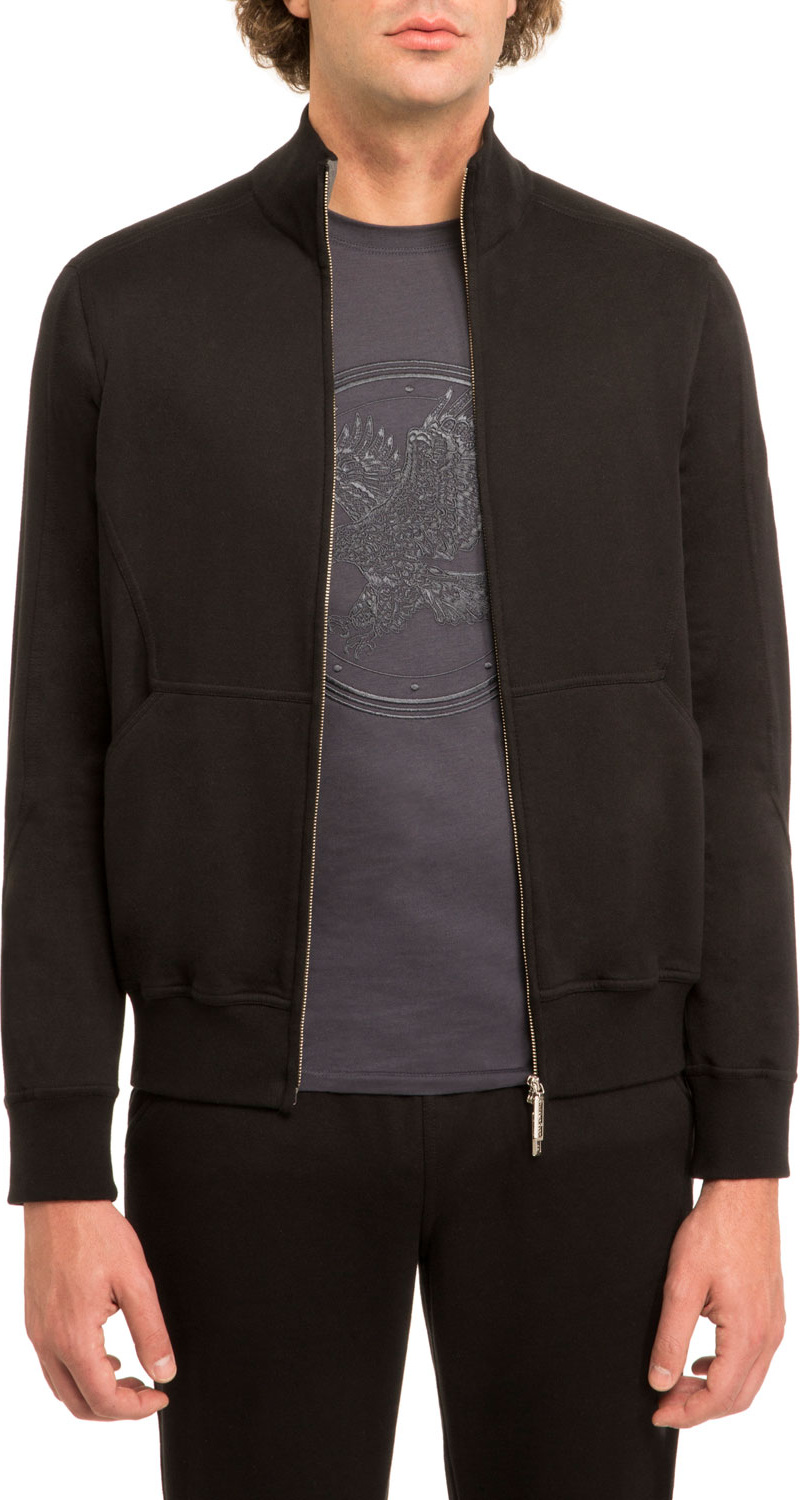 Stefano Ricci Embroidered Eagle Track Jacket