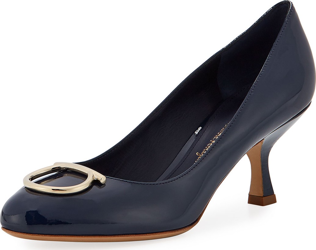 Salvatore Ferragamo Serina Patent Gancio Pumps