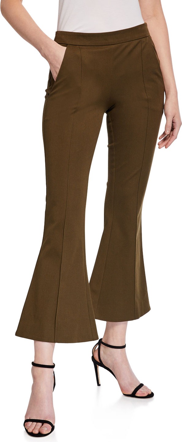 Agnona Plaid Belted Straight-Leg Pants