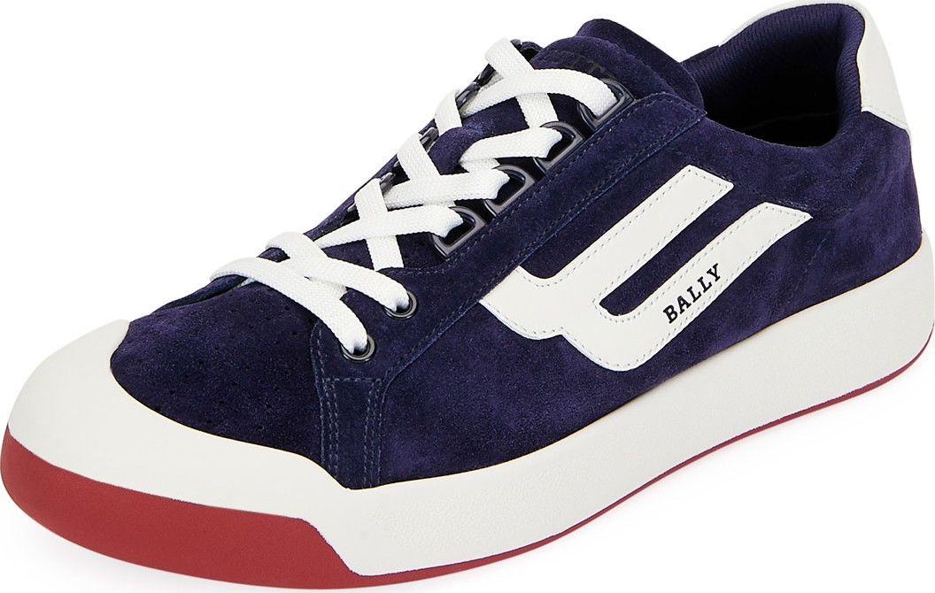 Bally Men's New Competition Suede Retro Low-Top Sneakers