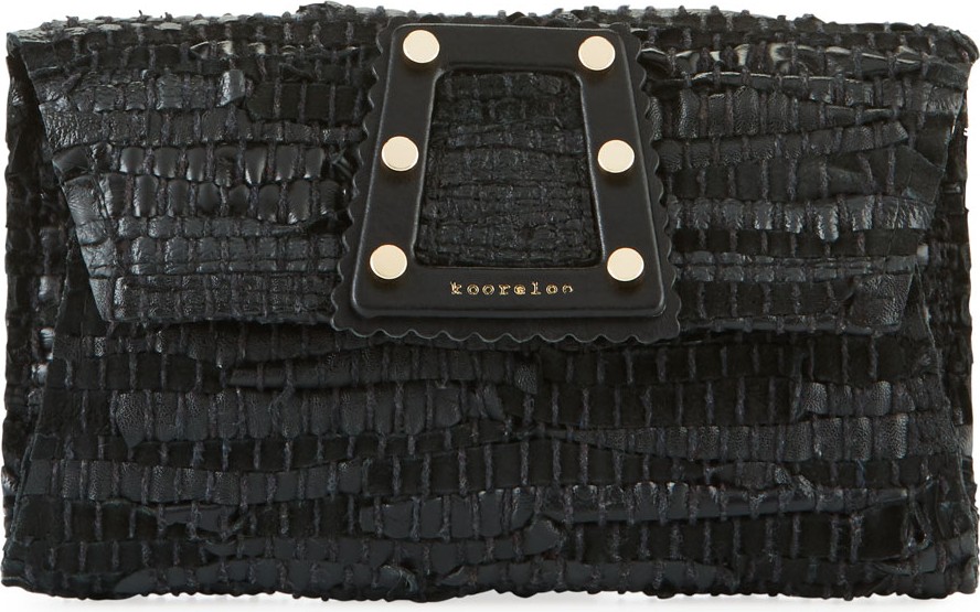 Kooreloo 3D Woven Clutch Bag, Black