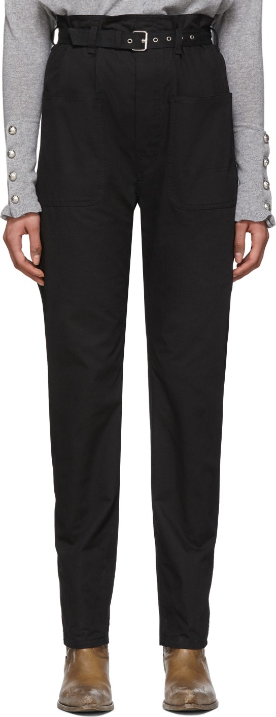 Isabel Marant Black Kelinny Paper Bag Trousers