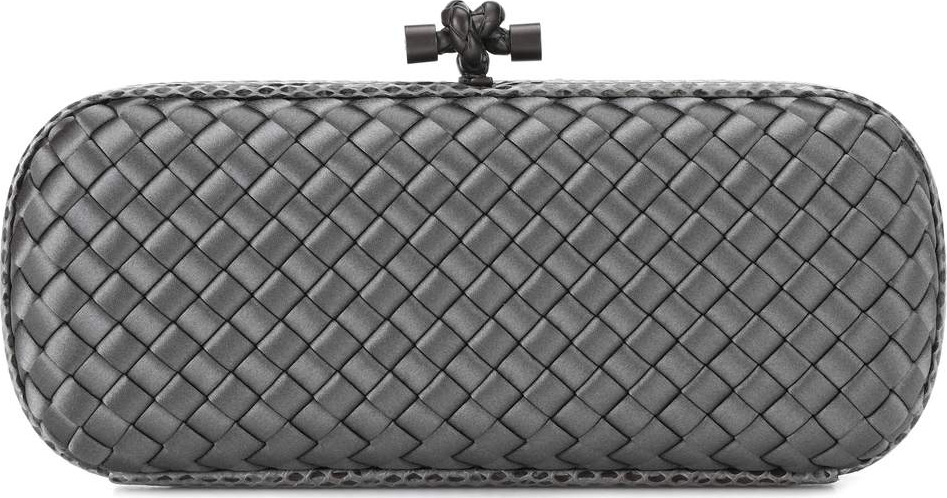 Bottega Veneta Knot intrecciato satin clutch