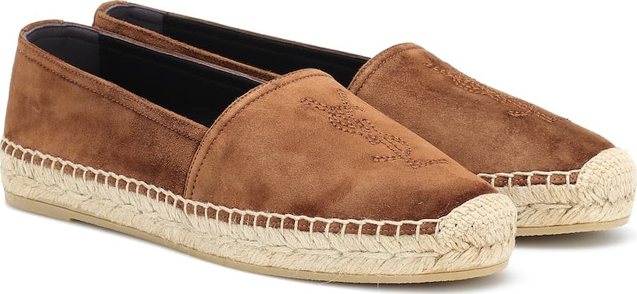 Saint Laurent Monogram suede espadrilles
