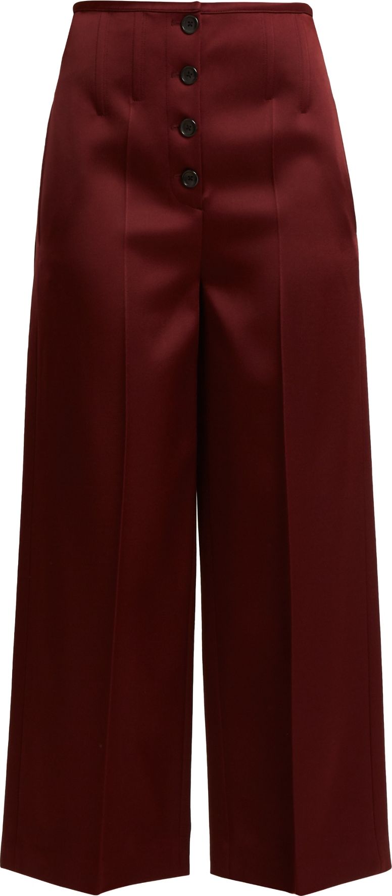 Joseph Brod wide-leg satin cropped trousers