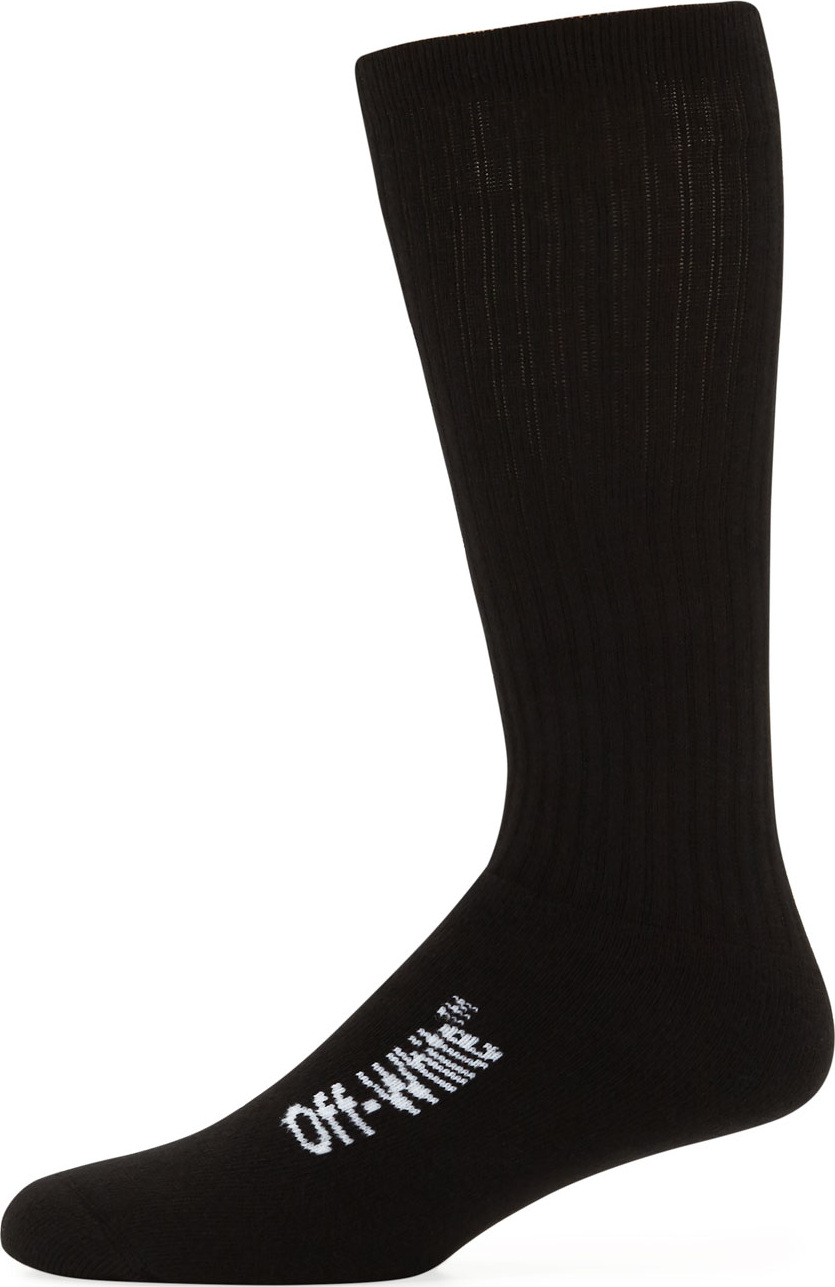 Off White Men's Quote Typographic Socks