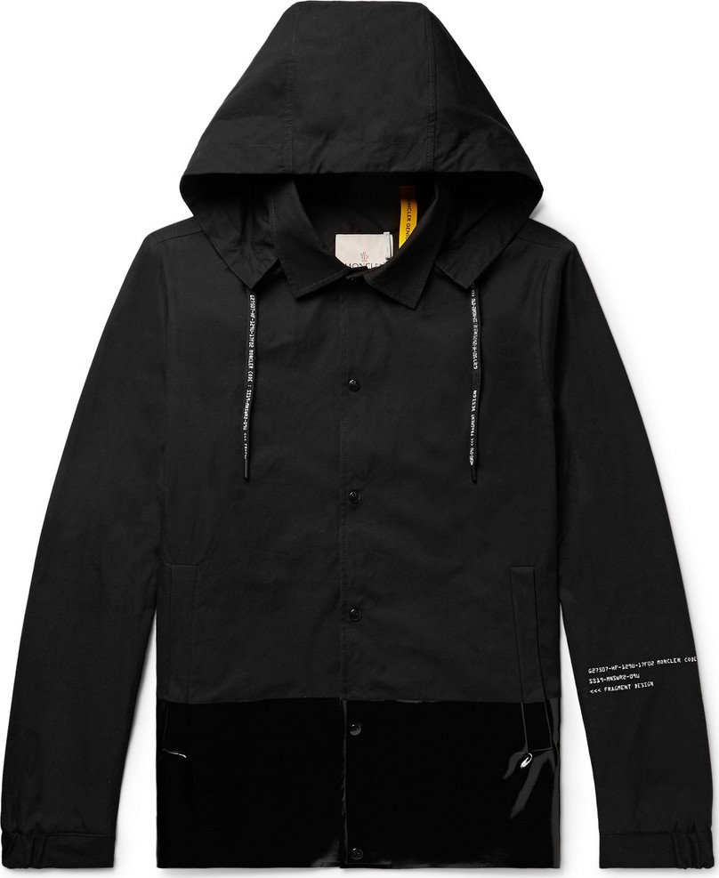 Moncler Genius 7 Moncler Fragment Logo-Print Coated-Cotton Canvas Jacket