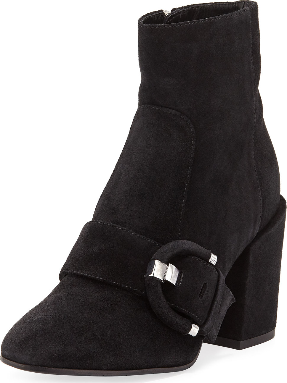 Aquatalia Florabelle Stretch Suede Zip Booties