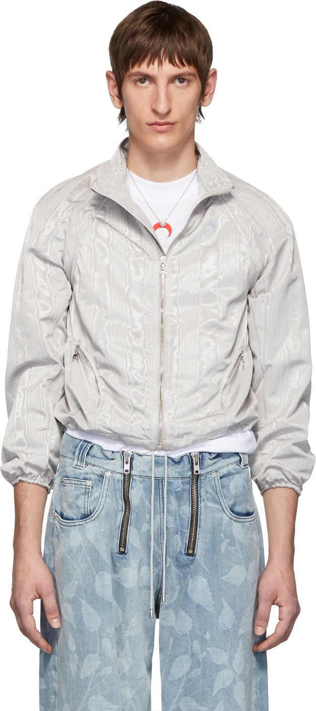 Marine Serre Grey Moiré Jacket