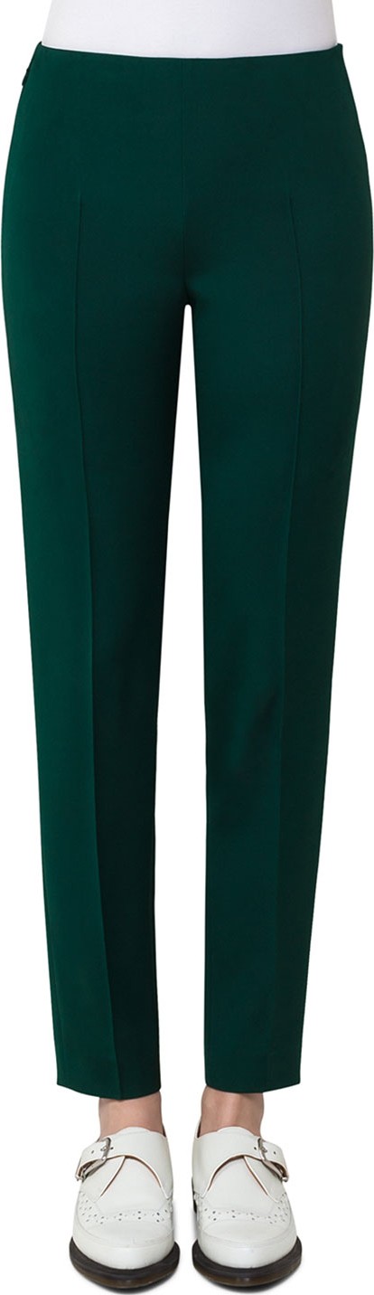 Akris Melissa Silk Crepe Slim-Fit Pants