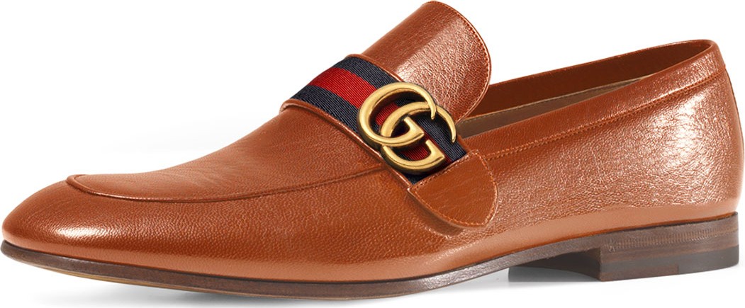 Gucci Donnie Web Leather Loafer
