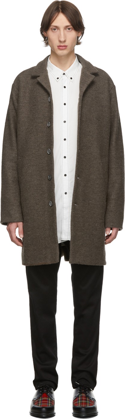 Schnayderman's Brown Unconstructed Virgin Wool Coat
