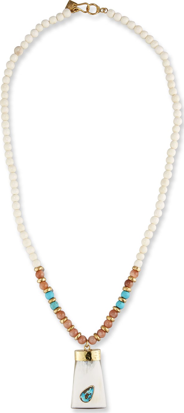 Ashley Pittman Maono Beaded Pendant Necklace  36