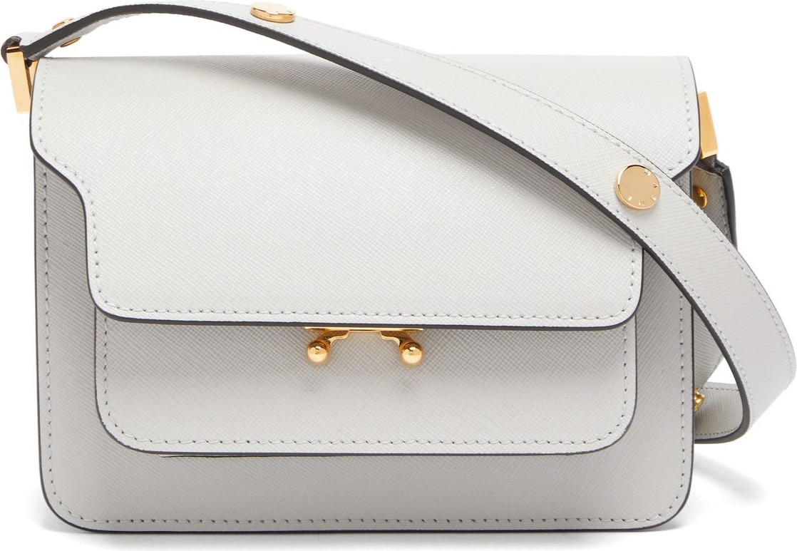 Marni Trunk mini saffiano-leather cross-body bag