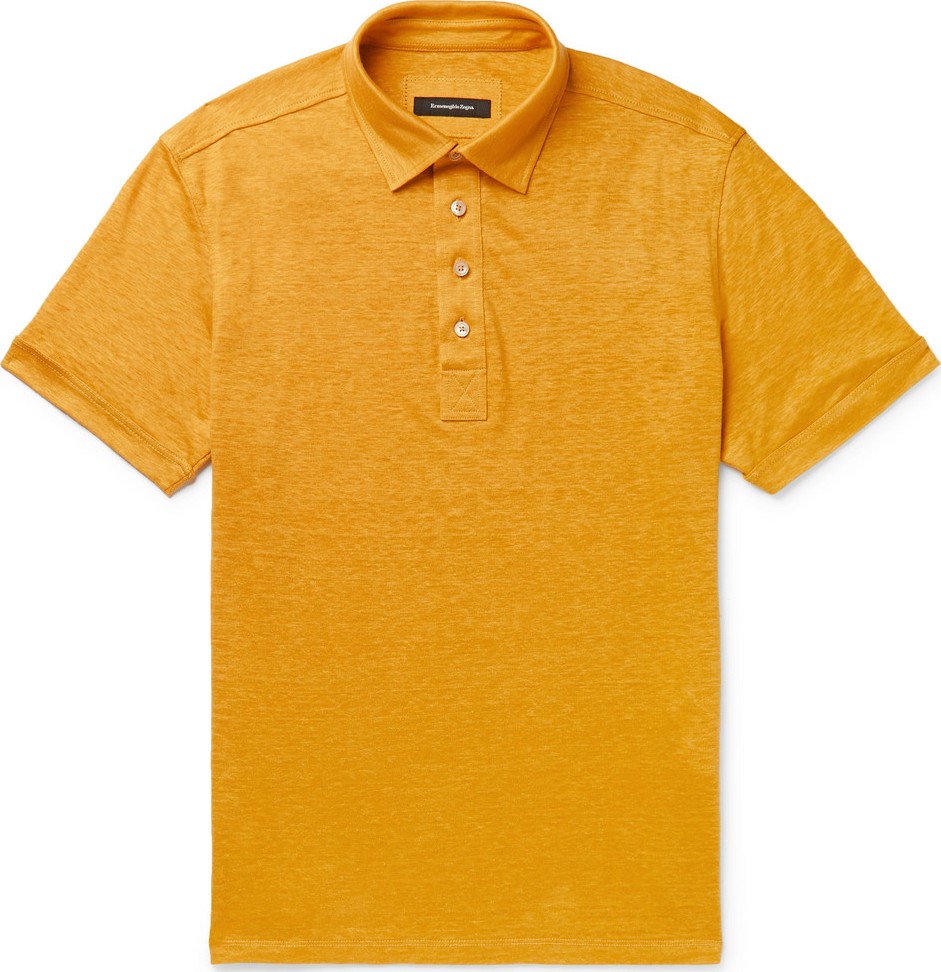 Ermenegildo Zegna Linen Polo Shirt