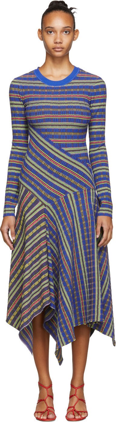 Opening Ceremony Blue & Multicolor Midi Dress