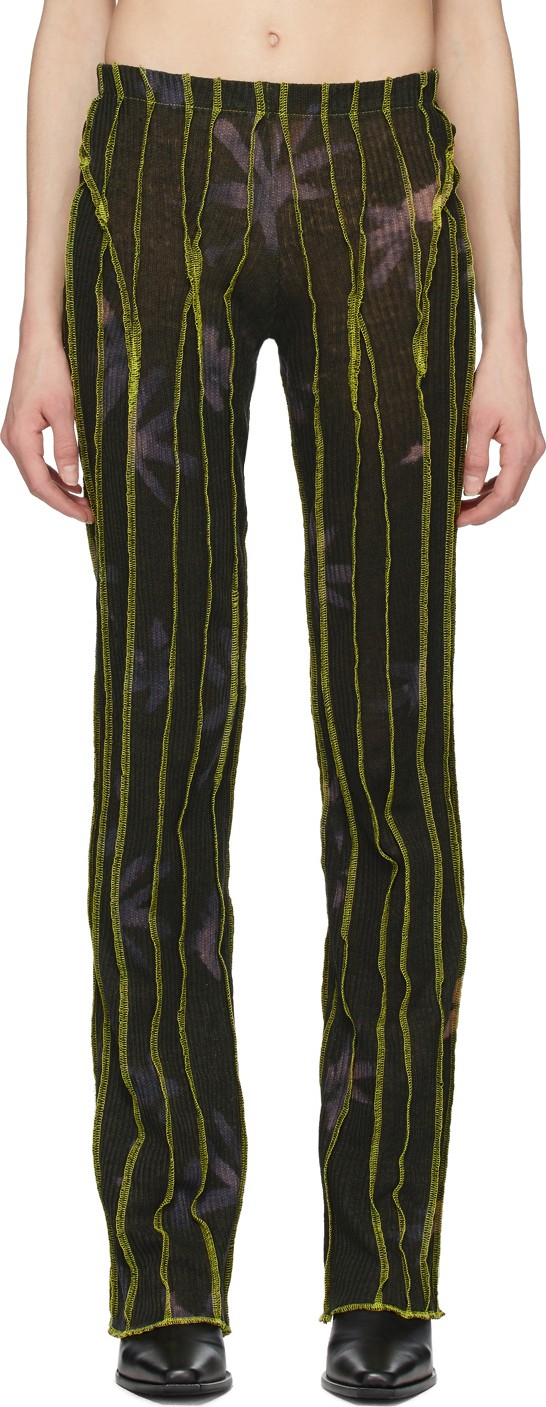 Helenamanzano SSENSE Exclusive Green 3D Stripe Lounge Pants