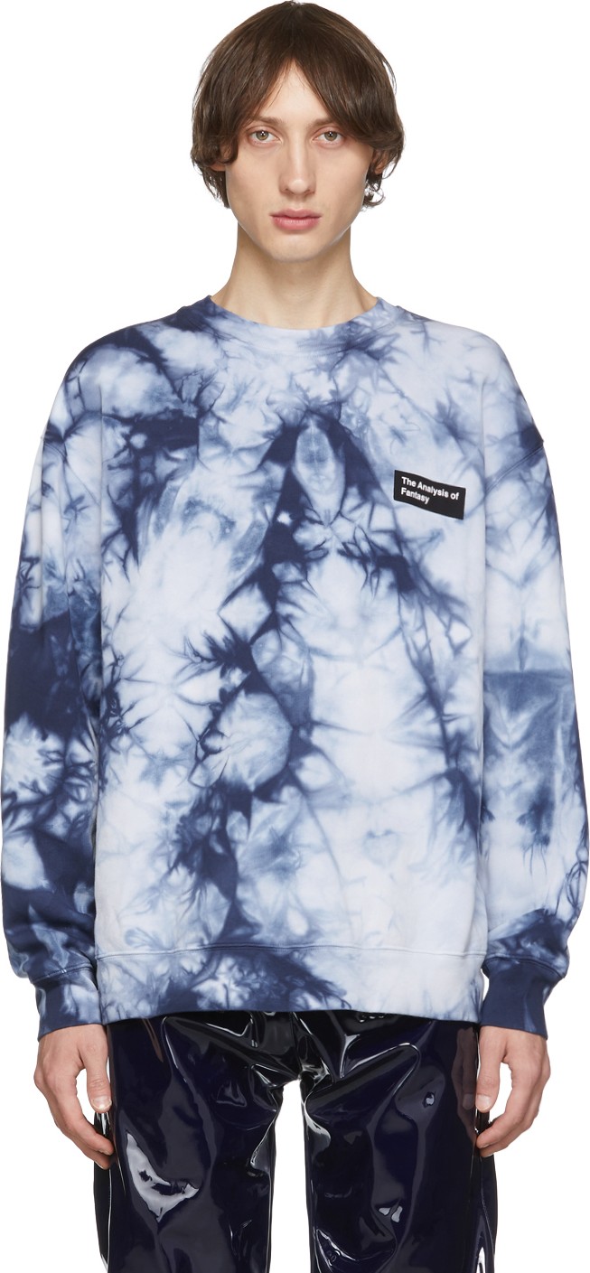 Acne Studios Navy Tie-Dye Anatomy Patch Sweatshirt