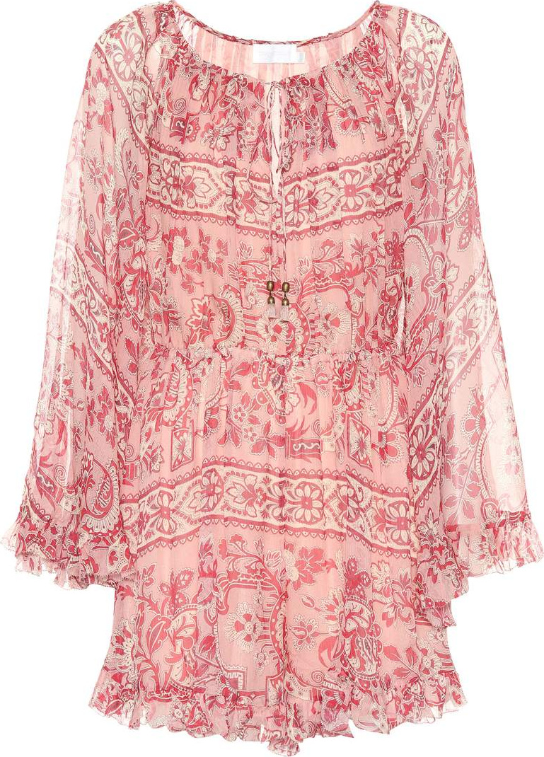 Zimmermann Castile floral silk playsuit