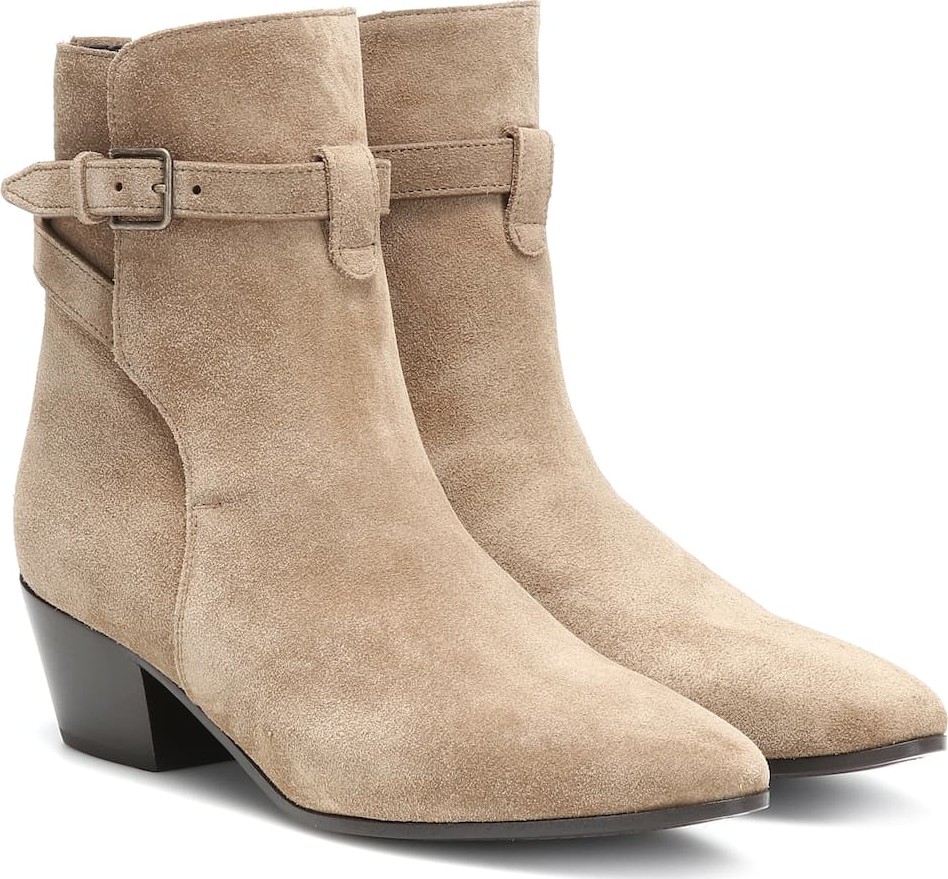 Saint Laurent West Jodhpur 40 suede ankle boots