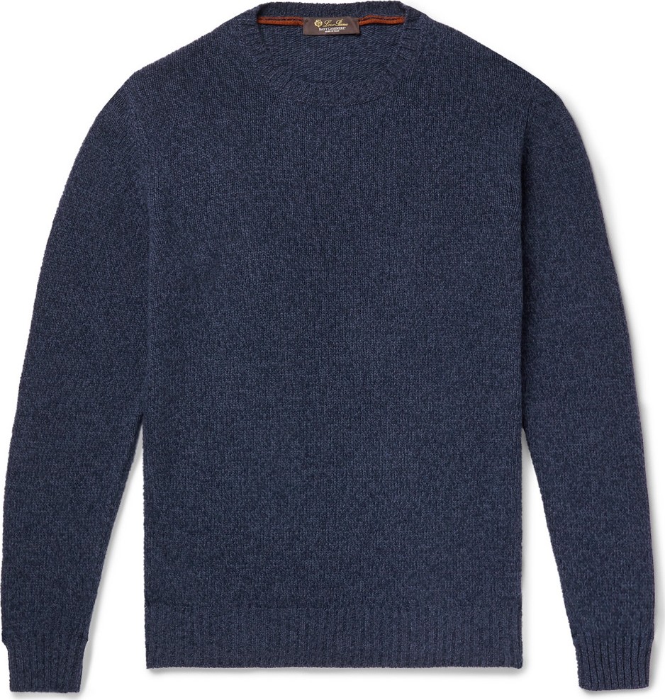Loro Piana Slim-Fit Mélange Baby Cashmere Sweater