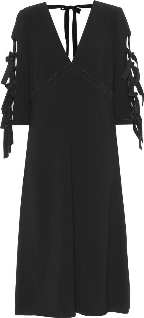 Bottega Veneta Bow-adorned crêpe dress
